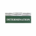 Determination Award Ribbon w/ Silver Foil Print (4"x1 5/8")